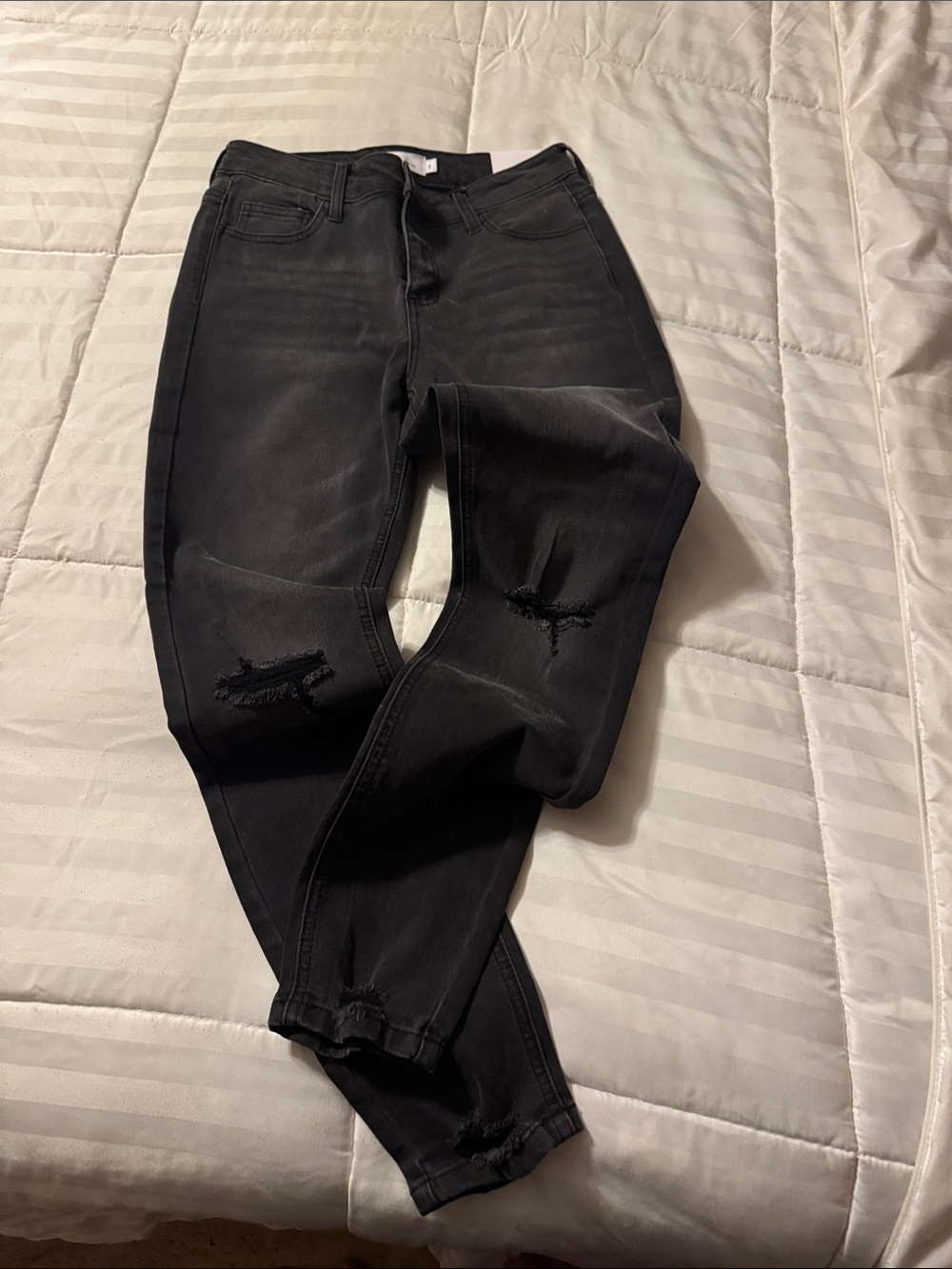 Classic Black Distressed Women’s Jeans